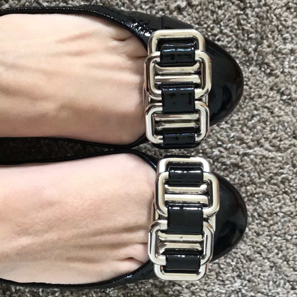 Miu Miu black patent leather ballet flats